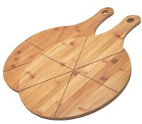 Hausleben, 2er Set Pizzabrett Schneide/Servierbrett rund...