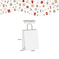 24 Geschenktüten Kraftpapier – 2 Designs,...