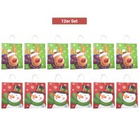 24 Geschenktüten Kraftpapier – 2 Designs,...