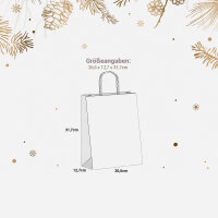 24er Set Geschenktüten Kraftpapier – Großformat (26,6x12,7x31,7 cm)
