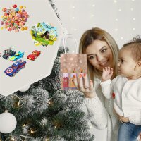 24 Geschenktüten aus Kraftpapier für Adventskalender – inkl. Sticker 1-24, 3m Paketschnur, 24 Holzklammern (35x7mm)