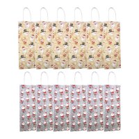 12 Flaschentüten aus Kraftpapier – 2 Designs...