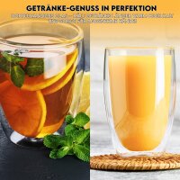 4er Set Mundgeblasene Doppelwandige Latte Macchiato...
