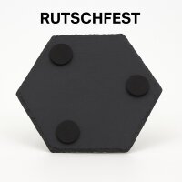 hausleben 8er Set Schiefer Untersetzer Hexagon