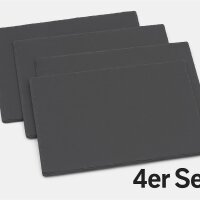 hausleben 4er Set Schieferplatte rechteckig 35x25 cm