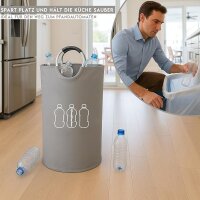 hausleben Flaschensammler – faltbare Pfandtonne mit Aluminiumgriffen & wasserabweisender PE-Beschichtung