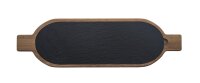 hausleben Servierbrett Holz mit Schieferplatte 50x15cm