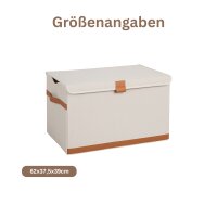 hausleben Faltbare Aufbewahrungsbox mit Deckel & Griff (Creme)