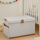 hausleben Faltbare Aufbewahrungsbox mit Deckel & Griff (Creme)