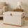 hausleben Faltbare Aufbewahrungsbox mit Deckel & Griff (Creme)