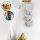 hausleben - Wandorganizer mit 3 Taschen aus Stoff mit Tiermotiven