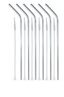 hausleben 12-teiliges Edelstahl Strohhalm Set – 6...