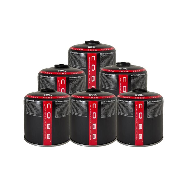6er Set Gaskartusche Campingman® 500 gr. mit Schraubventil