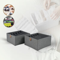 hausleben Organizer Box 2er Set – 6 Fächer je...