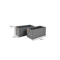 hausleben® 2er Set Aufbewahrungsbox mit 6...