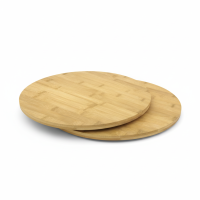 hausleben 2er Set Bambus Servierplatte-Kuchenplatte Rund...