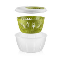 Salatschleuder 4,5 Lt - Grün – Salatspinner mit Deckel