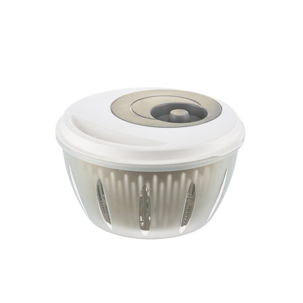 Salatschleuder 4,5 Lt - Beige – Salatspinner mit Deckel