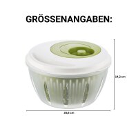 Salatschleuder 4,5 Lt - Blau – Salatspinner mit Deckel