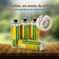 Campingman 4 Stück Gaskartusche 227g Butan Gas mit Ventil