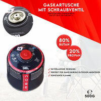3 Stück Gaskartusche 500g Butan Gas Schraubkartusche mit Schraubventil