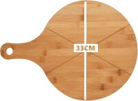 hausleben Pizzateller 33cm holz 4er Set Pizzabrett groß mit Griff