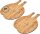 hausleben Pizzateller 33cm holz 4er Set Pizzabrett groß mit Griff