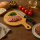 Hausleben® TT11150 Pizzabrett Schneide/Servierbrett rund mit Griff, 36,5x25,5x1,5 cm, Bambus