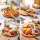 Hausleben® TT11150 Pizzabrett Schneide/Servierbrett rund mit Griff, 36,5x25,5x1,5 cm, Bambus