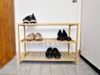 hausleben Schuhregal Bambus | 70x28x50 cm