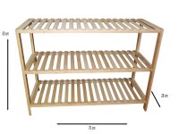 hausleben Schuhregal Bambus | 70x28x50 cm