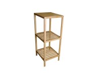 hausleben Regal Bambus mit 3 Böden | 77x30x33 cm