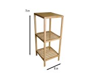 hausleben Regal Bambus mit 3 Böden | 77x30x33 cm