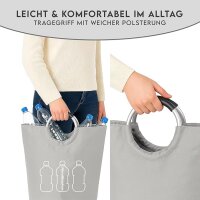 hausleben Flaschensammler – faltbare Pfandtonne mit Aluminiumgriffen & wasserabweisender PE-Beschichtung