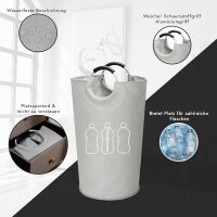 hausleben Flaschensammler – faltbare Pfandtonne mit Aluminiumgriffen & wasserabweisender PE-Beschichtung