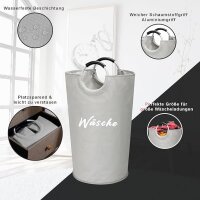 hausleben Großer 90 L wäschesammler mit Aluminiumgriffen