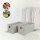 hausleben® 2er Set Aufbewahrungsbox mit 6 Fächern – 30x15x15cm (Creme/Nature)