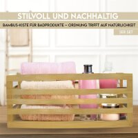 hausleben Bambus Kisten Set 3er