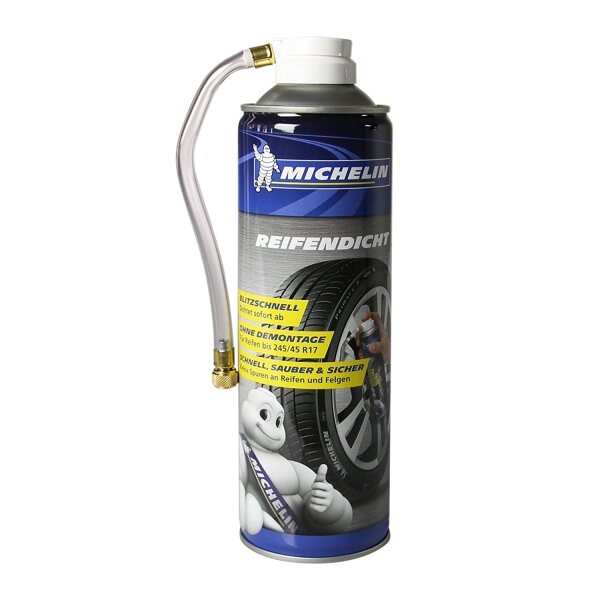 MICHELIN Reifendicht 500 ml – Reifenpannenspray für Auto & Motorrad | Schnellreparatur ohne Werkzeug