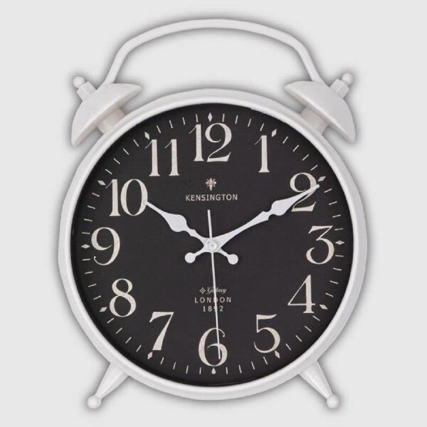 hausleben Wanduhr aus Kunststoff/Glas | Wecker Optik | Schwarz/Weiß