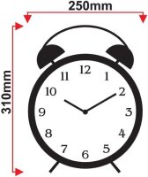 hausleben Wanduhr aus Kunststoff/Glas | Wecker Optik |...