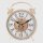 hausleben Wanduhr aus Kunststoff/Glas | Wecker Optik | Creme/Holzoptik
