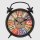 hausleben Wanduhr aus Kunststoff/Glas | Wecker Optik | Schwarz/Bunt