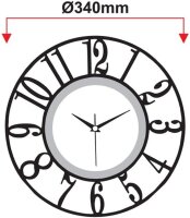 HAN 70-GF Wanduhr, rund - Kunststoff/Glas -...