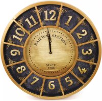 Wanduhr "Railway" - Kunststoff/Glas - Antik...