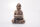 hausleben Eleganter Sitzender Buddha mit Vogelbad in Gold