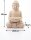 hausleben Eleganter Sitzender Buddha mit Vogelbad in Creme - 28,5x19x40 cm aus hochwertigem Magnesia (CremeKerzenhalter)