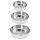3er Set hausleben Edelstahl Backformen, Auflaufformen (Edelstahl, Rund)