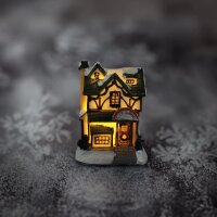 hausleben Weihnachtsstadt Weihnachtsdorf mit Beleuchtung 4 TLG.