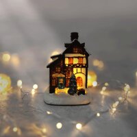 hausleben Weihnachtsstadt Weihnachtsdorf mit Beleuchtung 4 TLG.